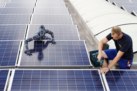 WORKING ART: Photovoltaik Installateur / Solar PV Installer Bodypainting