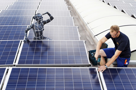 WORKING ART: Photovoltaik Installateur / Solar PV Installer Bodypainting