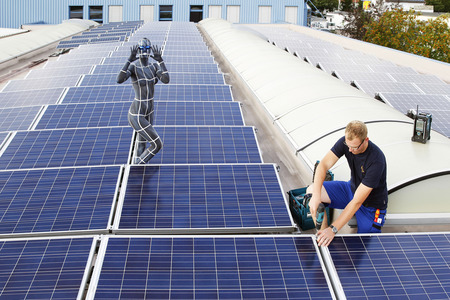 WORKING ART: Photovoltaik Installateur / Solar PV Installer Bodypainting