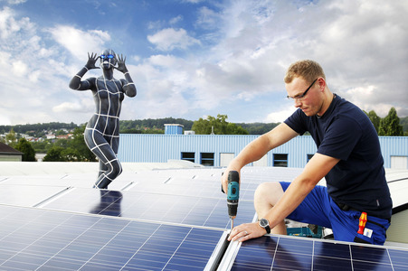 WORKING ART: Photovoltaik Installateur / Solar PV Installer Bodypainting