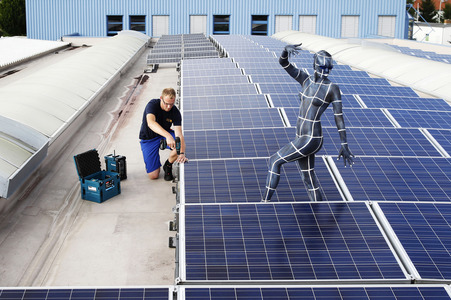 WORKING ART: Photovoltaik Installateur / Solar PV Installer Bodypainting