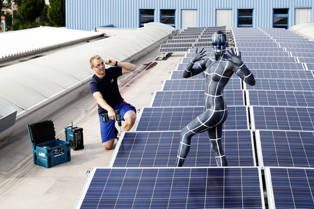 WORKING ART: Photovoltaik Installateur / Solar PV Installer Bodypainting