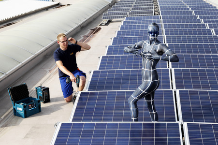 WORKING ART: Photovoltaik Installateur / Solar PV Installer Bodypainting