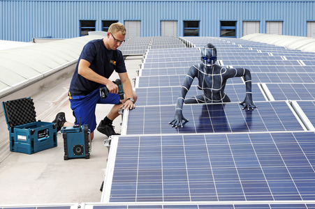 WORKING ART: Photovoltaik Installateur / Solar PV Installer Bodypainting