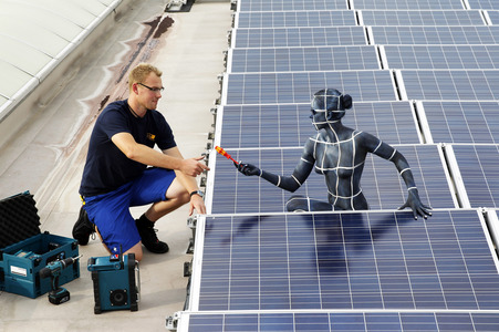 WORKING ART: Photovoltaik Installateur / Solar PV Installer Bodypainting