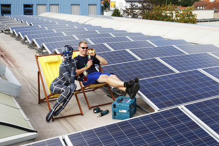 WORKING ART: Photovoltaik Installateur / Solar PV Installer Bodypainting