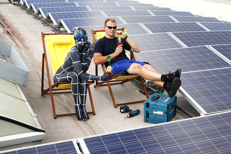 WORKING ART: Photovoltaik Installateur / Solar PV Installer Bodypainting