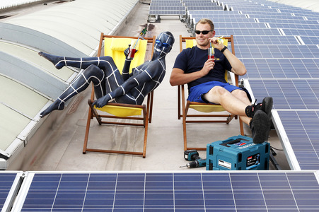 WORKING ART: Photovoltaik Installateur / Solar PV Installer Bodypainting