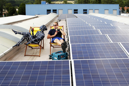 WORKING ART: Photovoltaik Installateur / Solar PV Installer Bodypainting