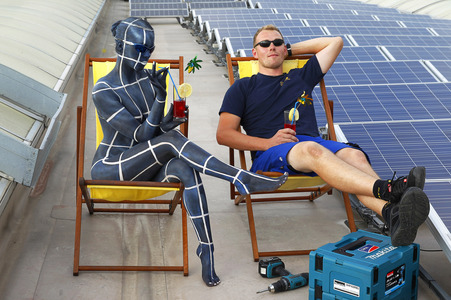 WORKING ART: Photovoltaik Installateur / Solar PV Installer Bodypainting