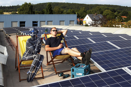 WORKING ART: Photovoltaik Installateur / Solar PV Installer Bodypainting