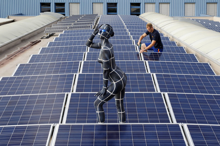 WORKING ART: Photovoltaik Installateur / Solar PV Installer Bodypainting