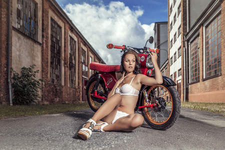 Modelshooting mit Simson Moped