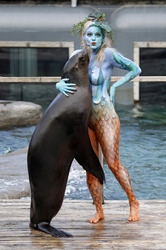 NATURE ART: Seelöwe mit Nixe / Sea Lion with Mermaid