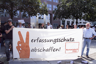 Solidaritätsdemo für Netzpolitik.org in Berlin