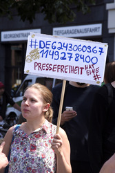 Solidaritätsdemo für Netzpolitik.org in Berlin