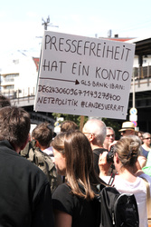 Solidaritätsdemo für Netzpolitik.org in Berlin