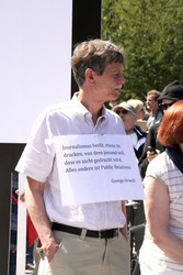 Solidaritätsdemo für Netzpolitik.org in Berlin