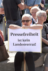 Solidaritätsdemo für Netzpolitik.org in Berlin