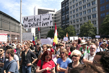 Solidaritätsdemo für Netzpolitik.org in Berlin