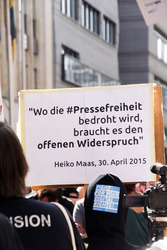 Solidaritätsdemo für Netzpolitik.org in Berlin