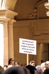Solidaritätsdemo für Netzpolitik.org in Berlin