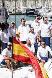 Felipe VI. von Spanien besucht die Aifos Crew in Palma de Mallorca