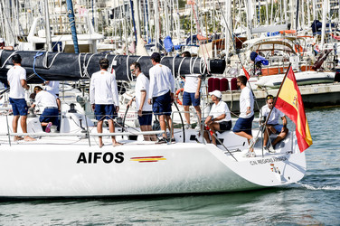 Felipe VI. von Spanien besucht die Aifos Crew in Palma de Mallorca