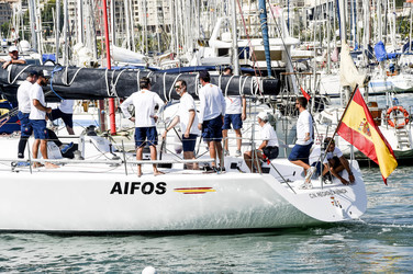 Felipe VI. von Spanien besucht die Aifos Crew in Palma de Mallorca