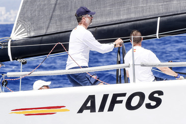 König Felipe VI. beim Segeln in Palma de Mallorca