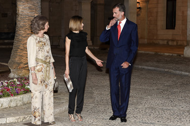 Die spanische Royals geben einen Empfang im Palacio Real de La Almudaina in Palma de Mallorca