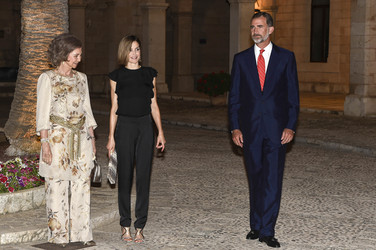 Die spanische Royals geben einen Empfang im Palacio Real de La Almudaina in Palma de Mallorca