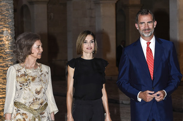 Die spanische Royals geben einen Empfang im Palacio Real de La Almudaina in Palma de Mallorca