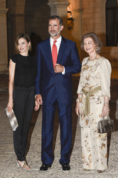 Die spanische Royals geben einen Empfang im Palacio Real de La Almudaina in Palma de Mallorca