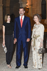 Die spanische Royals geben einen Empfang im Palacio Real de La Almudaina in Palma de Mallorca