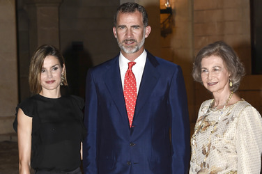 Die spanische Royals geben einen Empfang im Palacio Real de La Almudaina in Palma de Mallorca