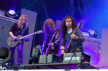 Sami Yli-Sirniö, Christian 'Speesy' Giesler, Miland 'Mille' Petrozza (Kreator)