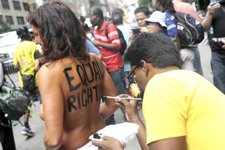 GoTopless Pride Parade in New York