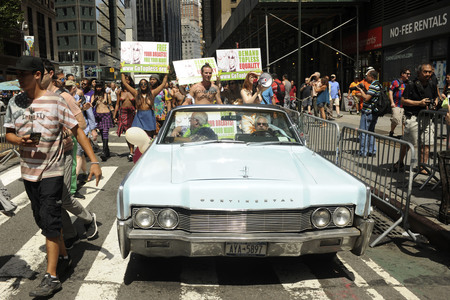 GoTopless Pride Parade in New York
