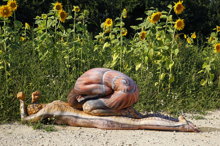 NATURE ART: Schnecke / Snail Bodypainting