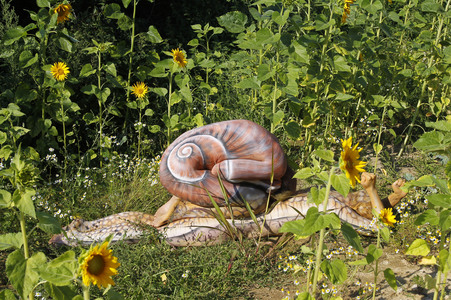 NATURE ART: Schnecke / Snail Bodypainting