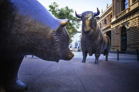 Bär und Bulle an der Börse Frankfurt