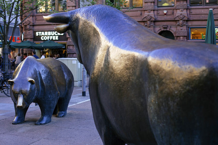 Bär und Bulle an der Börse Frankfurt