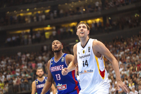 Basketball EM-Testspiel Deutschland gegen Frankreich in Köln