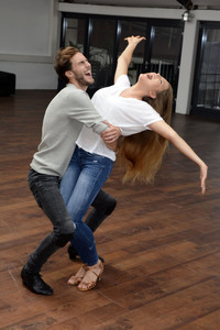 Joelina Drews und Marc Aurel Zeeb trainieren für 'Stepping Out' in Köln