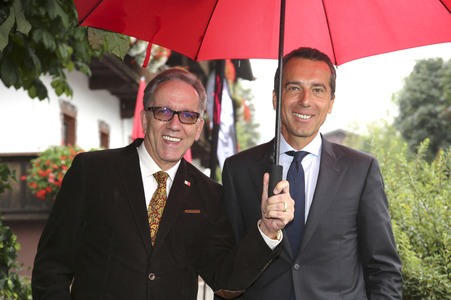 Rudolf Kaske, Präsident der Arbeiter- und Angestelltenkammer Wien, Christian Kern, Vorstandsvorsitzender der ÖBB-Holding AG