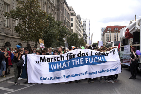 Demo gegen den Marsch für das Leben in Berlin