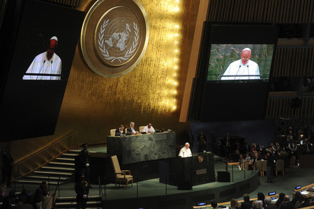Papst Franziskus bei der UN in New York