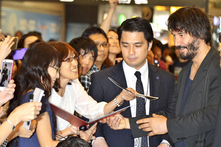 Ankunft von Keanu Reeves in Japan