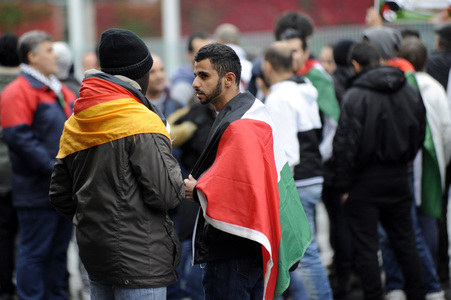 Palästinenser demonstrieren in Berlin